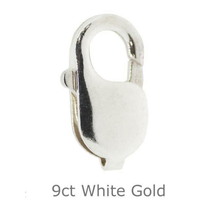 9CT WHITE GOLD LOBSTER CLASP 11.5mm