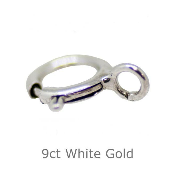 9ct WHITE GOLD OPEN BOLT RINGS 5.5mm