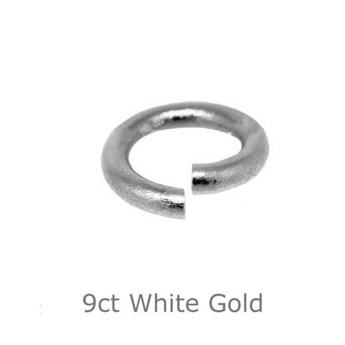 9ct white gold 5.00mm open jump ring