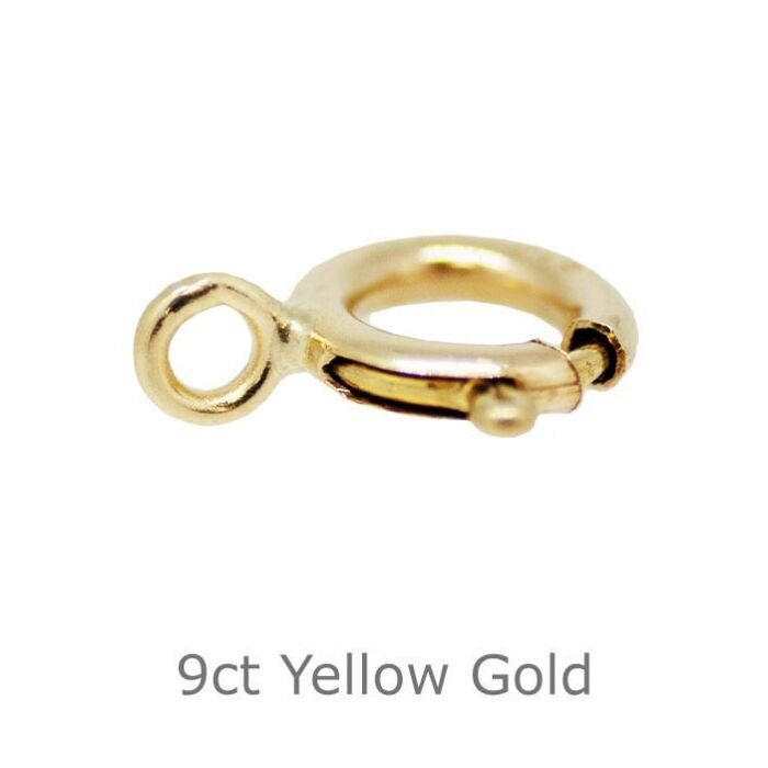 9ct Yellow Gold Bolt Ring CLOSED 6mm