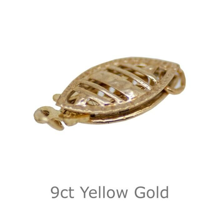 9ct YELLOW GOLD PEARL CLASPS