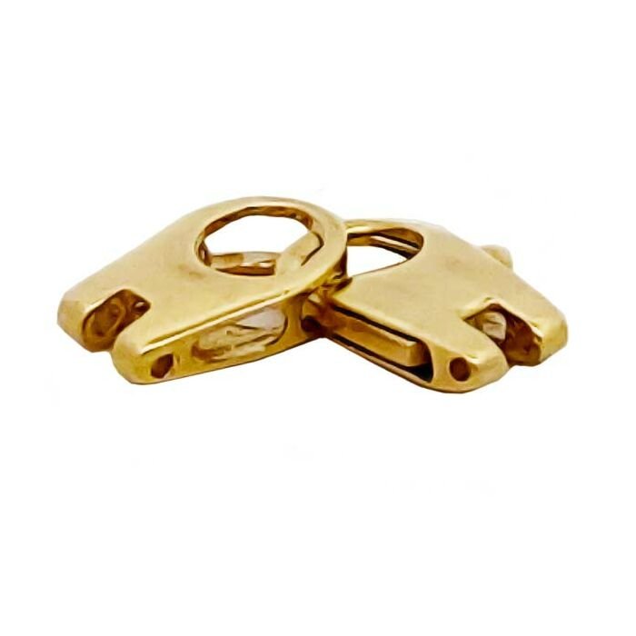 9ct Yellow Gold Two Part Trigger married Clasp, Double legged