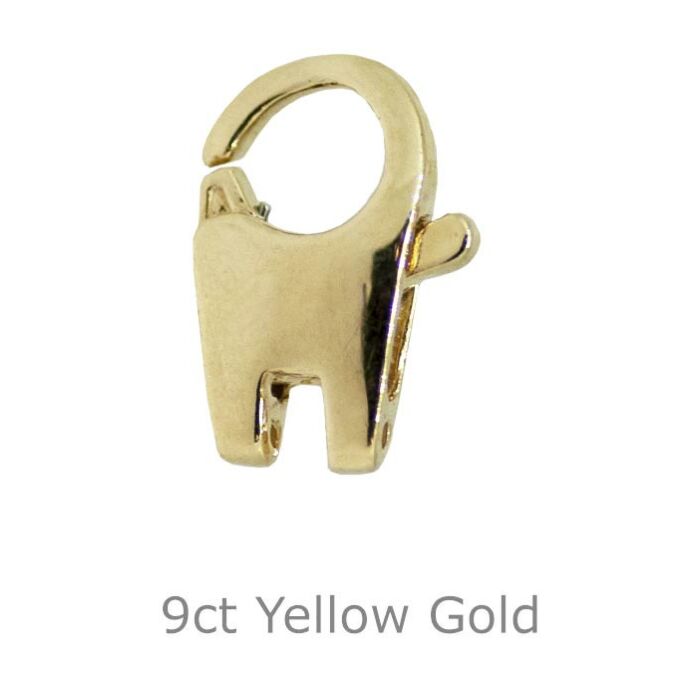 9ct yellow gold monter catch 14mm