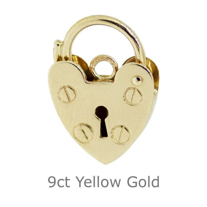 9ct yellow gold padlock 13mm