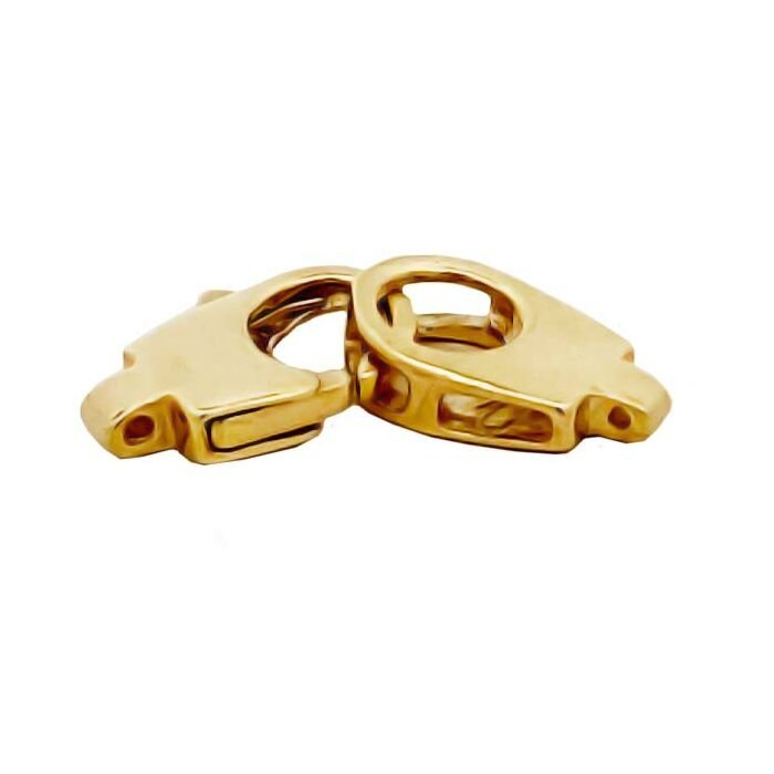 9ct Yellow Gold Two Part Trigger married Clasp, One legged