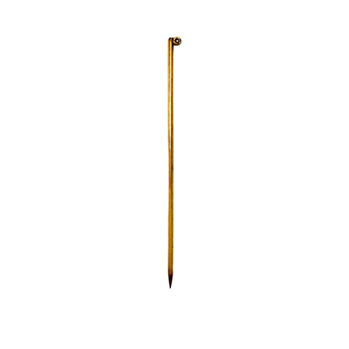 9ct Yellow gold tube pin 2 Inch