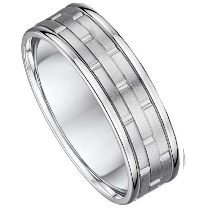 6mm Decorative Gold Wedding Ring | 165B00G 1115