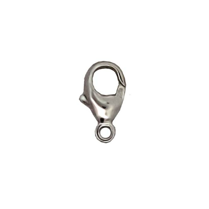 18ct White Gold 9mm Carabiner catch