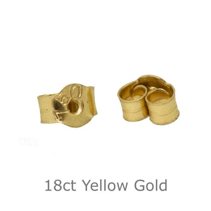 18ct Yellow Gold earing scrolls backs | SMO Gold