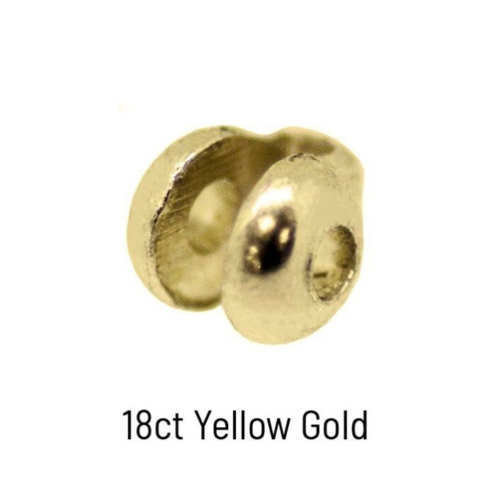 18CT YELLOW GOLD BROOCH JOINT BALL BROOCH FITTINGS | SMALL SIZE 3.22MM X 2.50MM