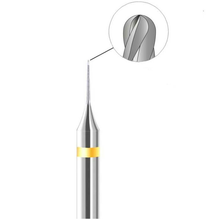 BUSCH ROUND CYLINDRICAL TUNGSTEN CARBIDE BURR, 1Z-AU, 0.40MM