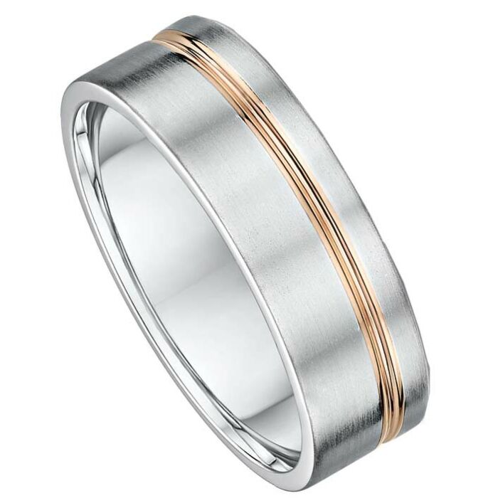 7mm Two Tone Gold Wedding Ring | 289B00