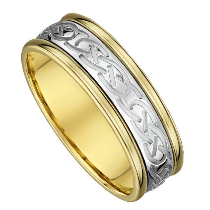 7mm Two Tone Gold Wedding Ring | 293B00G