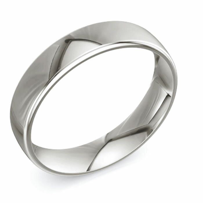 Modern Court 18ct White Gold Wedding Rings