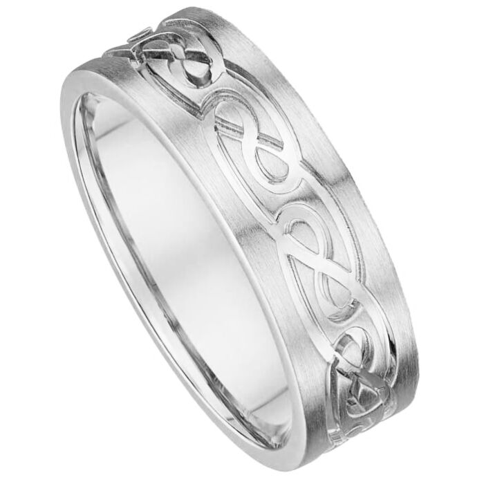 7mm Decorative Gold Wedding Ring | 960A01