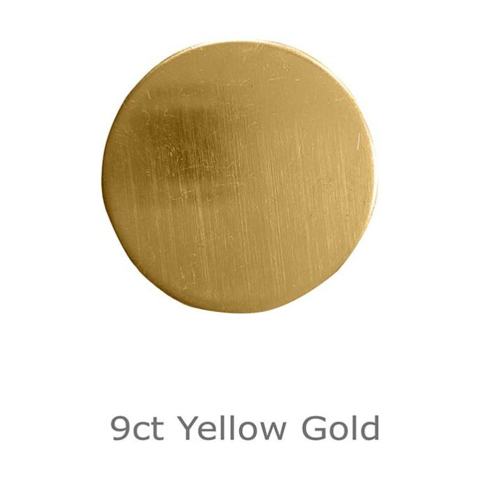 9ct YELLOW GOLD ROUND BLANK STAMPED SHAPE