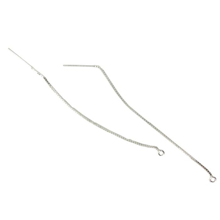 SILVER THREADER BOX CHAIN 80MM