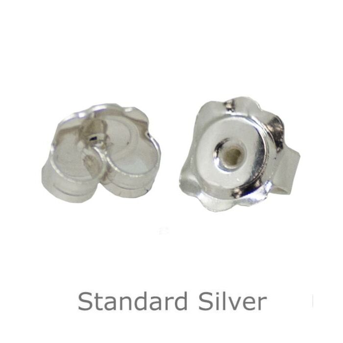 SILVER LARGE EARRING BACK SCROLLS