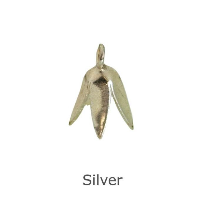 SILVER PENDANT FOXGLOVE CUP 6mm