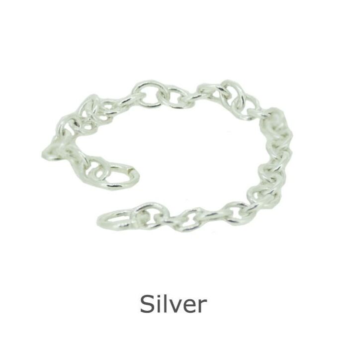 Silver heavy weight bracelet safety chain 60.00mm