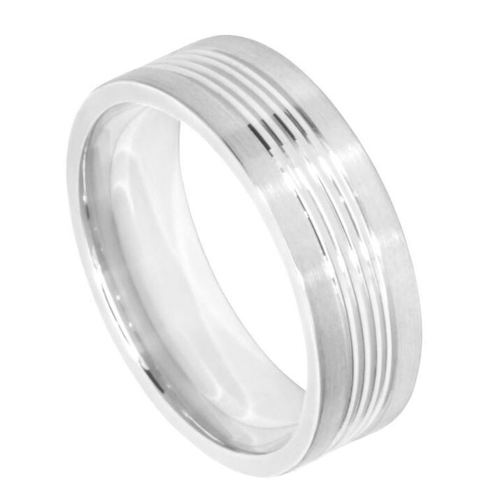 Wedding Ring Diamond CUT 19: 4 X CENTRE DOME CUTS MATT FINISH