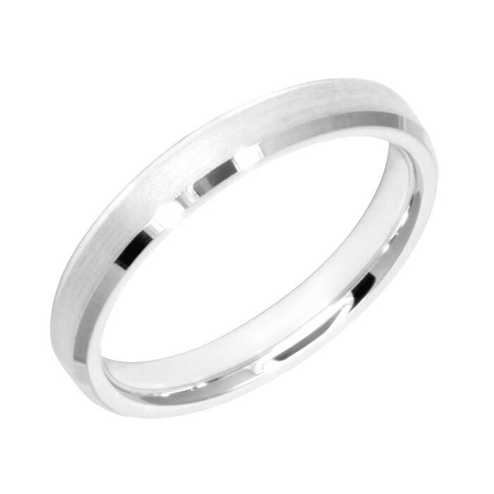 Diamond Cut Wedding Ring CUT 1 Bevel Edge & Matt finish