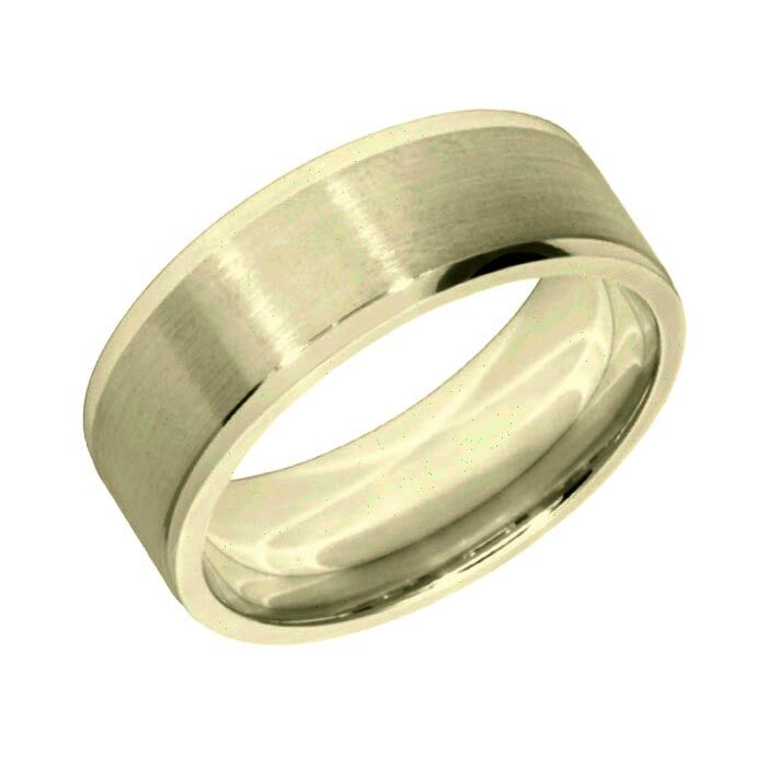 Wedding Ring Diamond Cut 23 Shallow Stepped Edge Matt Finish
