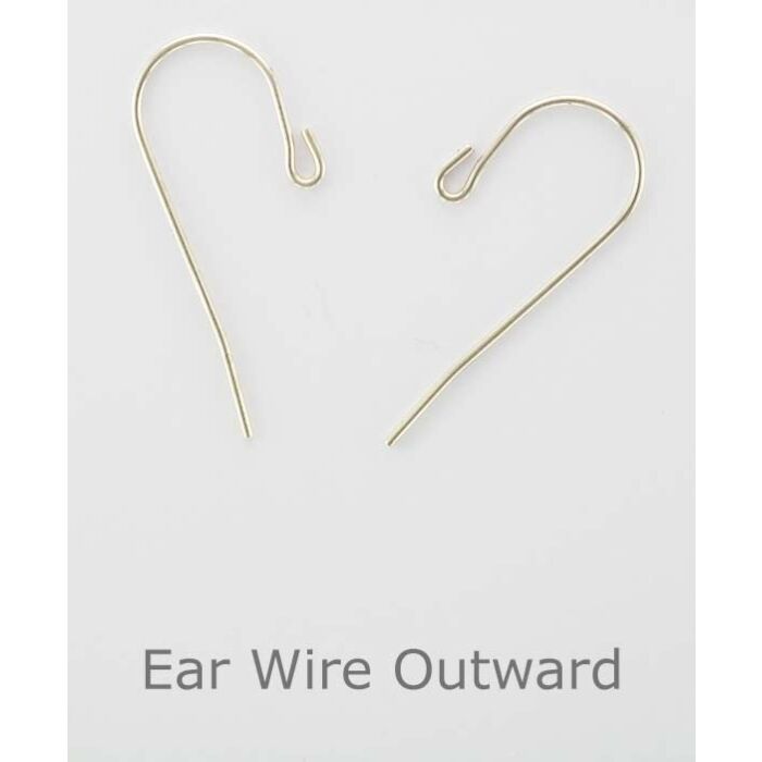 SILVER EARRING SAFETY HOOK OPEN FRENCH WIRE WITH OUTWARD TURNED LOOP