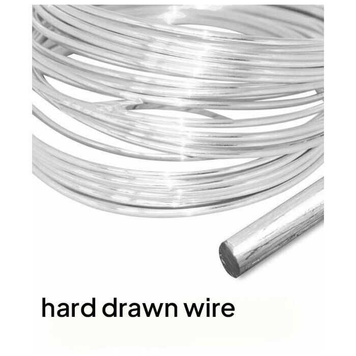 18ct White Gold hard drawn round wire 1.50mm diameter