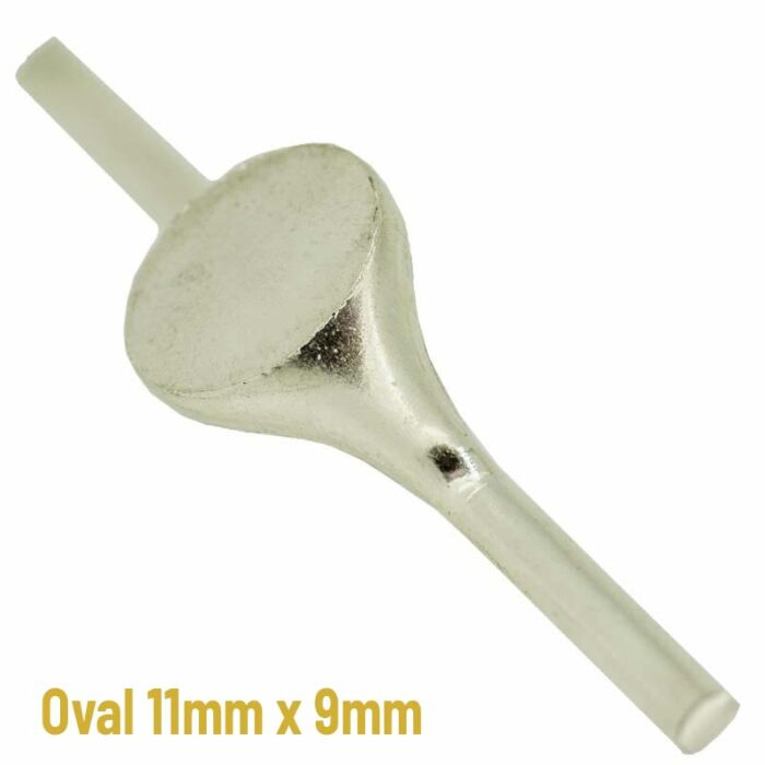 9ct White Gold Oval signet 11mm x 9mm | Unfinished signet stamping
