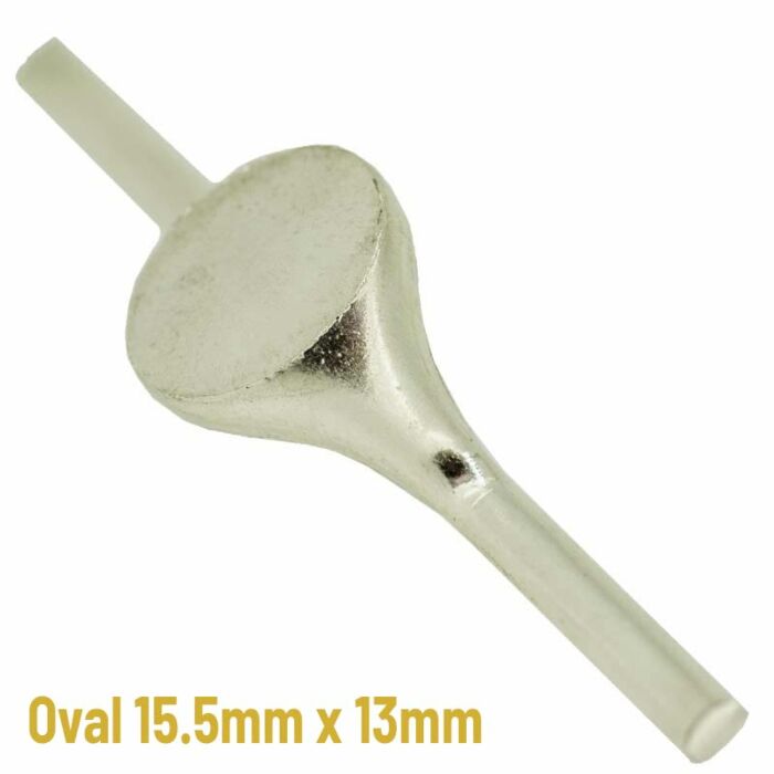 9ct White Gold Oval signet 15.5mm x 13mm | Unfinished signet stamping