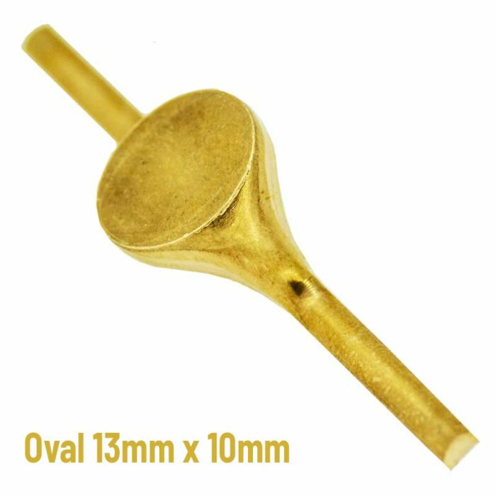 18ct Yellow Gold Oval signet 13mm x 10mm | Unfinished signet stamping