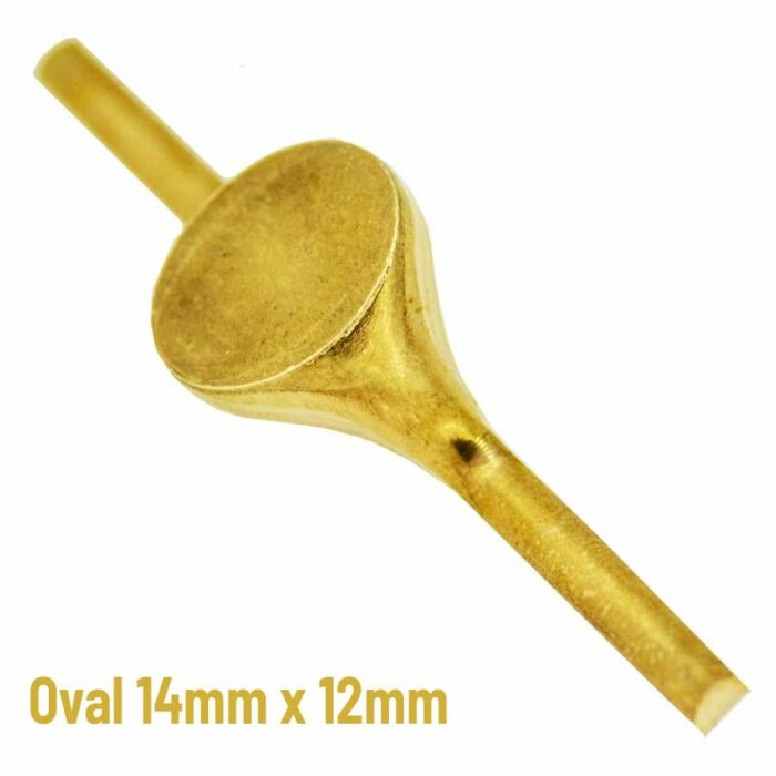 18ct Yellow Gold Oval signet 14mm x 12mm | Unfinished signet stamping