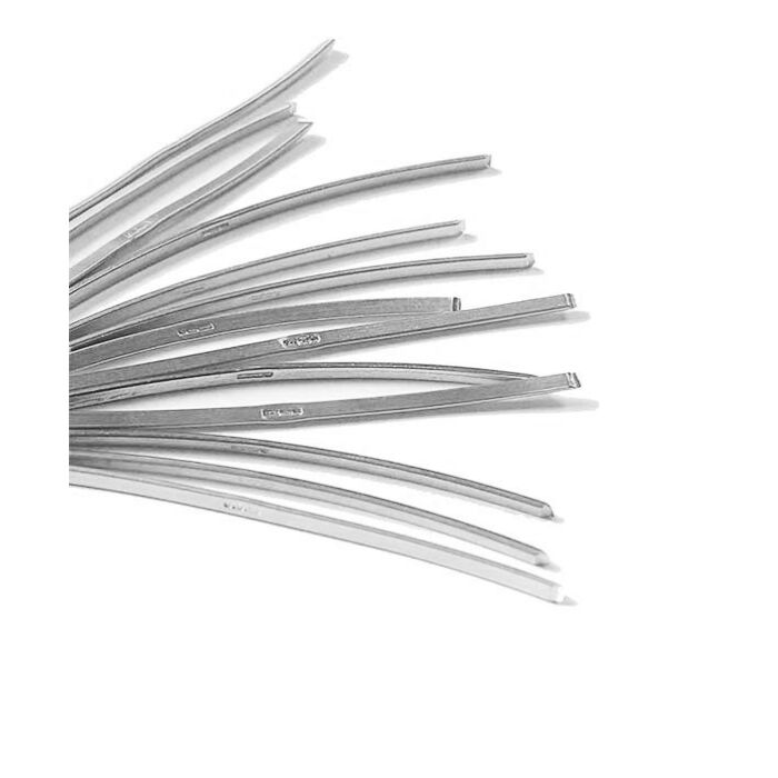 9ct White Gold Hallmarked Shank 3mm x 2mm