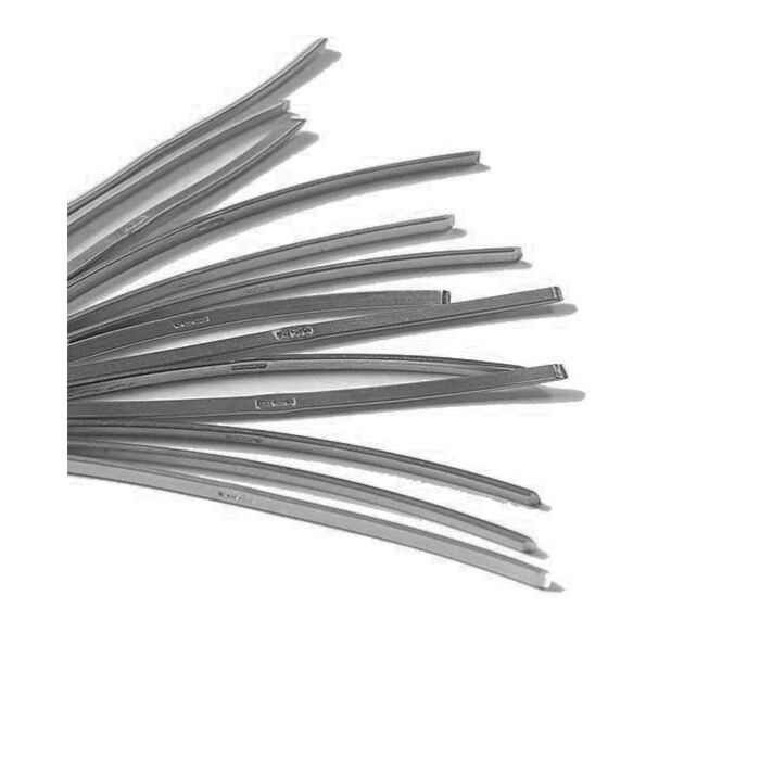 PLATINUM HALLMARKED SHANKS  2.30  X 1.50mm x 55mm D Shape