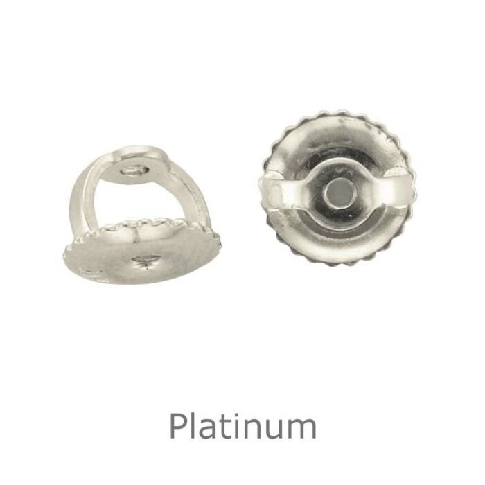 PLATINUM THREADED EARRING SCROLLS