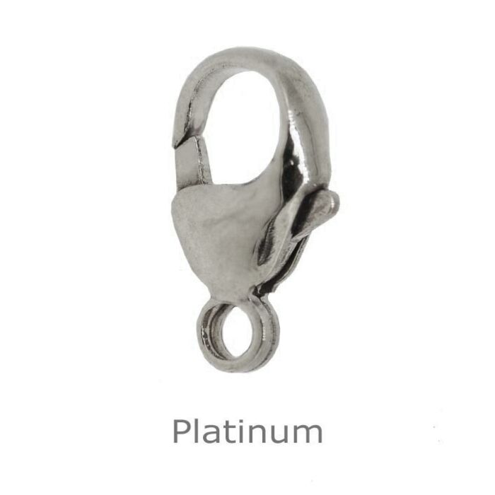 Platinum Carabiner Jewellery Clasp 11mm