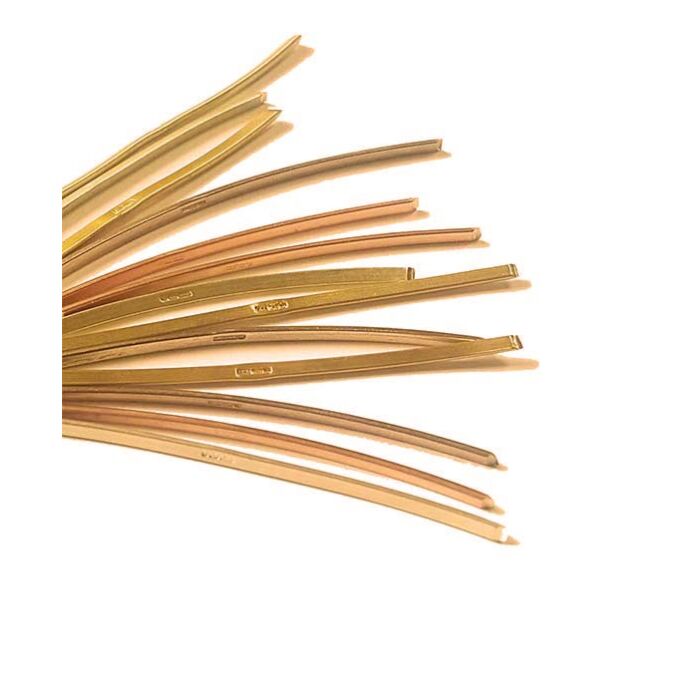 9ct Red Gold Hallmarked Shank 2.3mm x 1.5mm