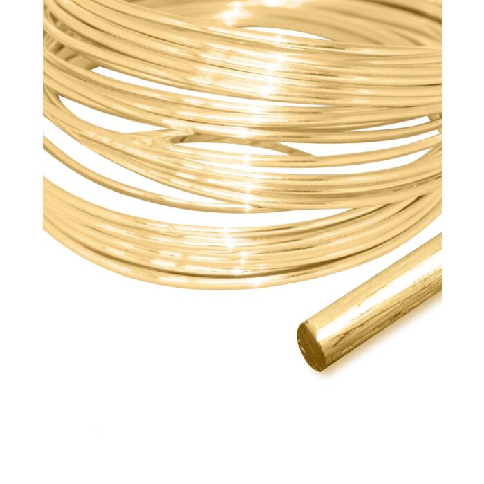 9ct Yellow Gold round wire for jewellery making