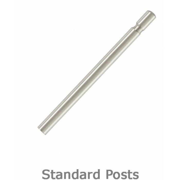 SMO 18ct White Gold plain Earring Posts Pin | Length 12mm, Thickness 0.80mm, Groove 0.65mm