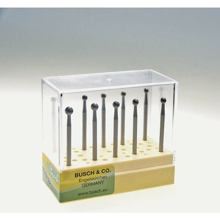 BUSCH BALL BURR SET, 001, 2.70MM - 4.20MM,  TOOLSBBRS3