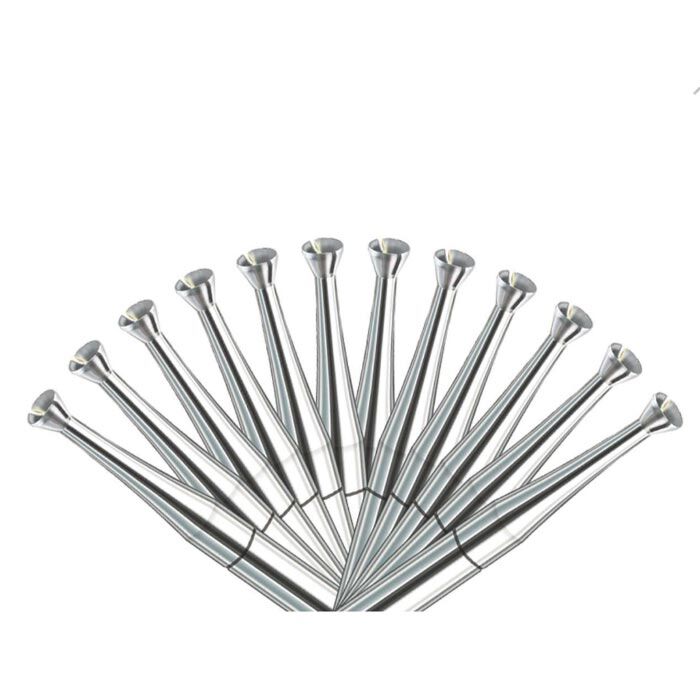 Busch Twincut Conical Concave Cutter, 411CT, Set 0.80mm to 2.00mm