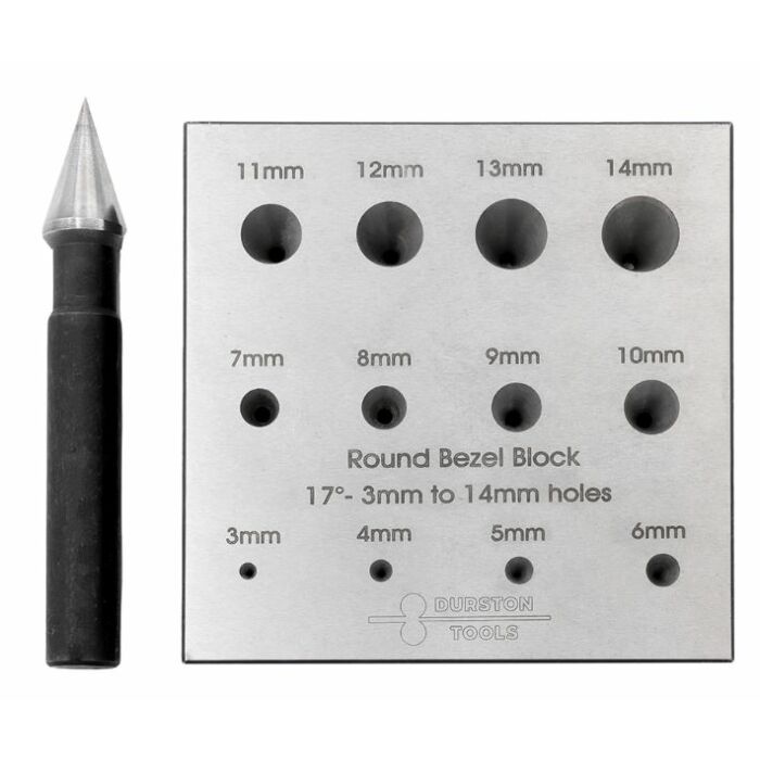 Durston Bezel Block, Round, 17°, 3.00 - 14.00mm
