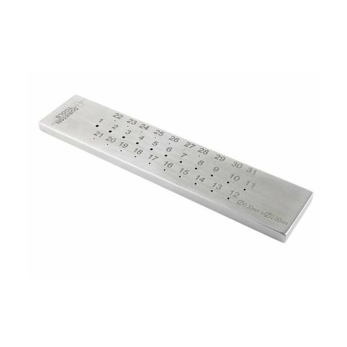 Durston Round Drawplate, 0.30 - 2.00mm
