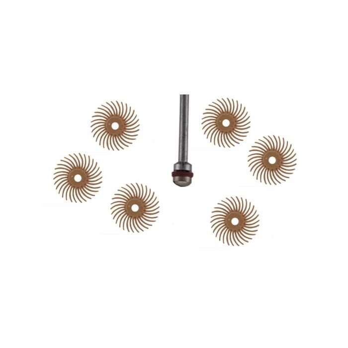 ORANGE RADIAL DISC SET WITH SCREW TOP MANDREL