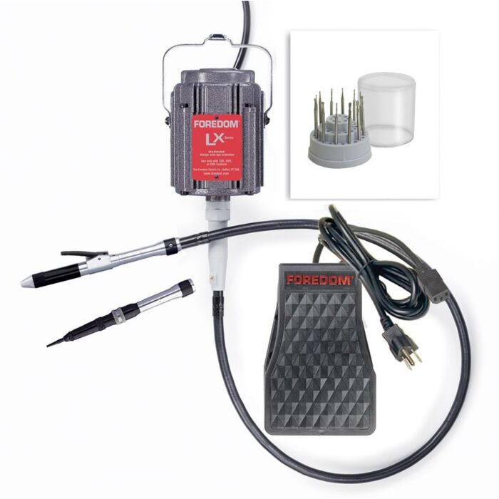 FOREDOM DELUXE STONE SETTING KIT WITH LX PENDANT MOTOR, 2 HANDPIECES