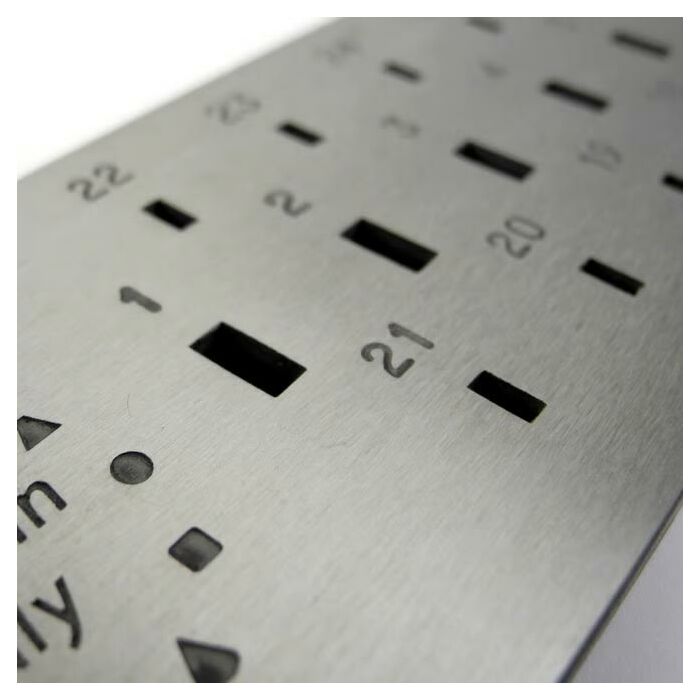 Drawplate, Rectangular, 31 Holes, 6.00 to 3.00mm