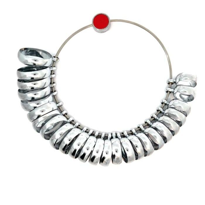 Ring Sizer Gauge, 25 wide metal wedding ring finger H-Z+6