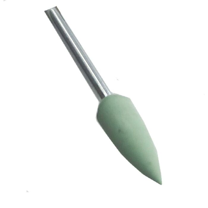 EVEFLEX RUBBER ABRASIVE, MOUNTED, 806 FLAME, GREEN, FINE