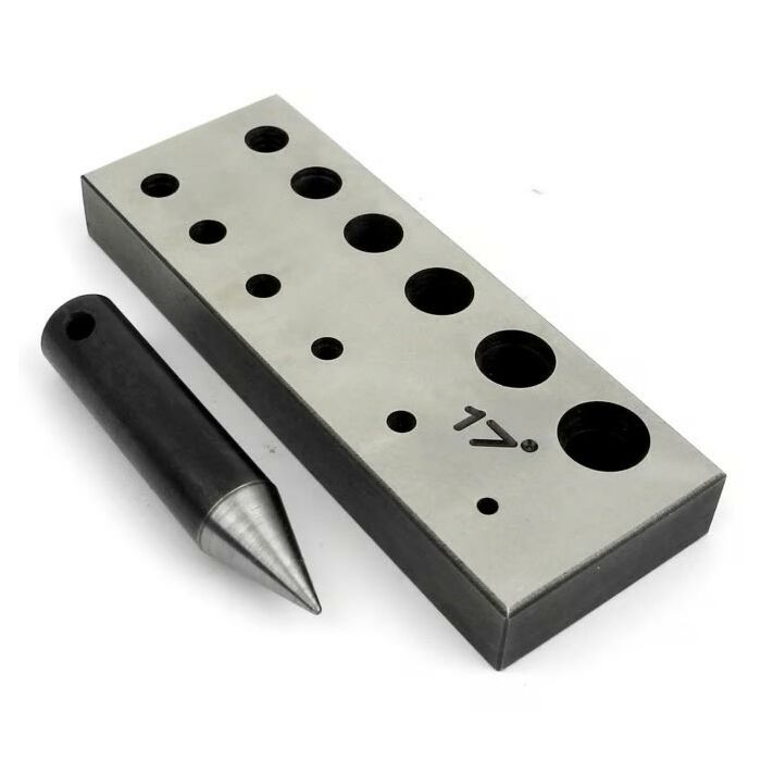 Wheatsheaf Collet Block and Punch, 17°, 12 Hole (100mm x 40mm x 15mm)